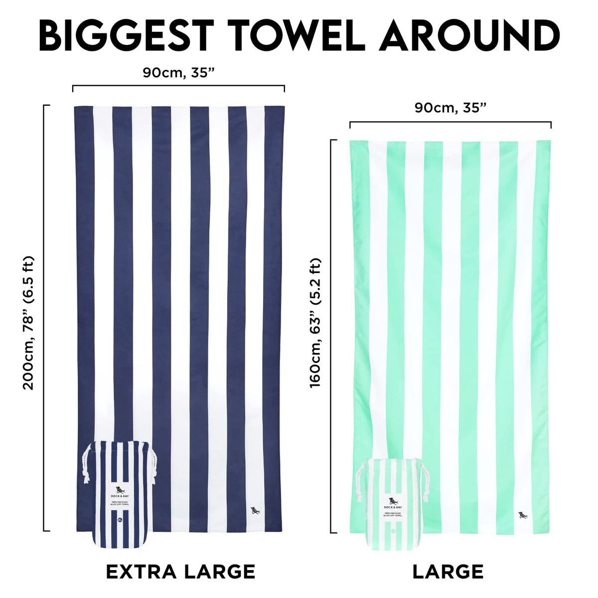 Dock & Bay Cayman Sand-free towel, keeps sand at the beach after play.