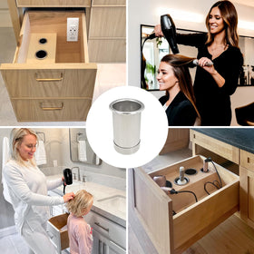 Docking Drawer compact-design fits neatly in most vanity drawers.