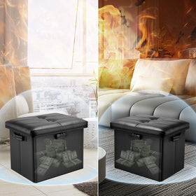 DocSafe foldable storage ottoman design for quick relocation