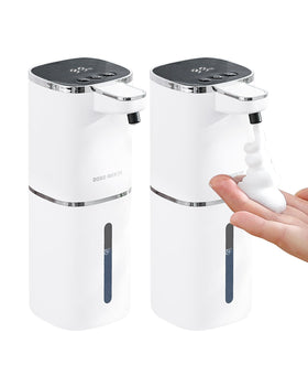 Dodomekia 2-pack foaming dispenser on counter for mess-free handwashing