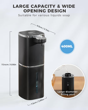 DODO MEKIA foaming dispenser digital display shows battery and foam levels