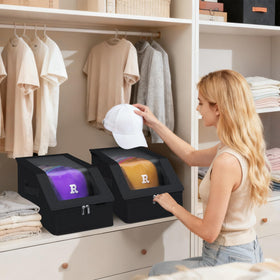 Dofilachy cap storage in closet for easy daily access.