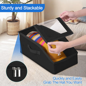 Dofilachy dust-proof hat organizer protects caps from dust.