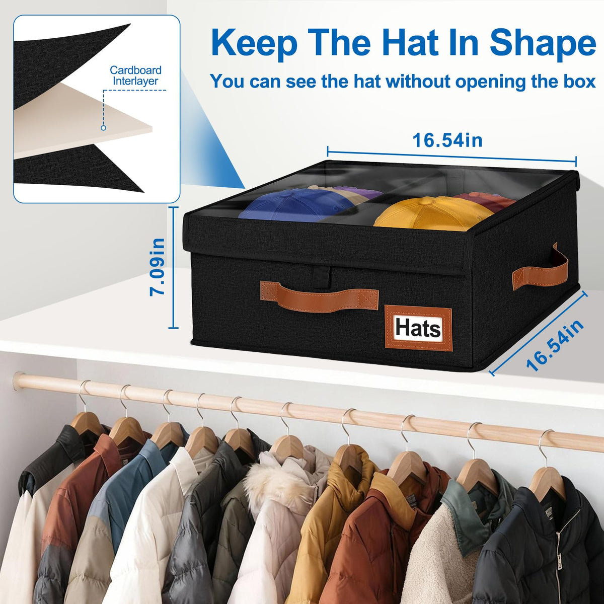 Dofilachy multi-functional cap storage suitable for hats, gloves, and accessories.