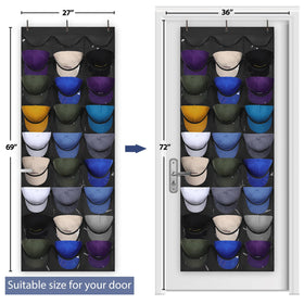 Dofilachy over-the-door hat rack keeps caps secure without door damage.
