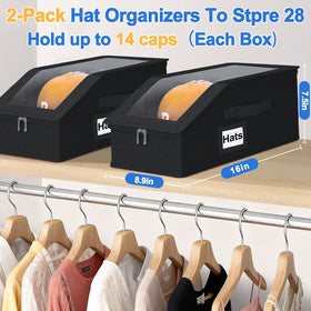 Dofilachy stackable cap storage system saves closet space.