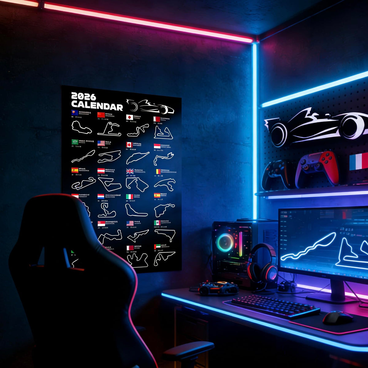 Doforyou F1 poster with easy install wall hanging option