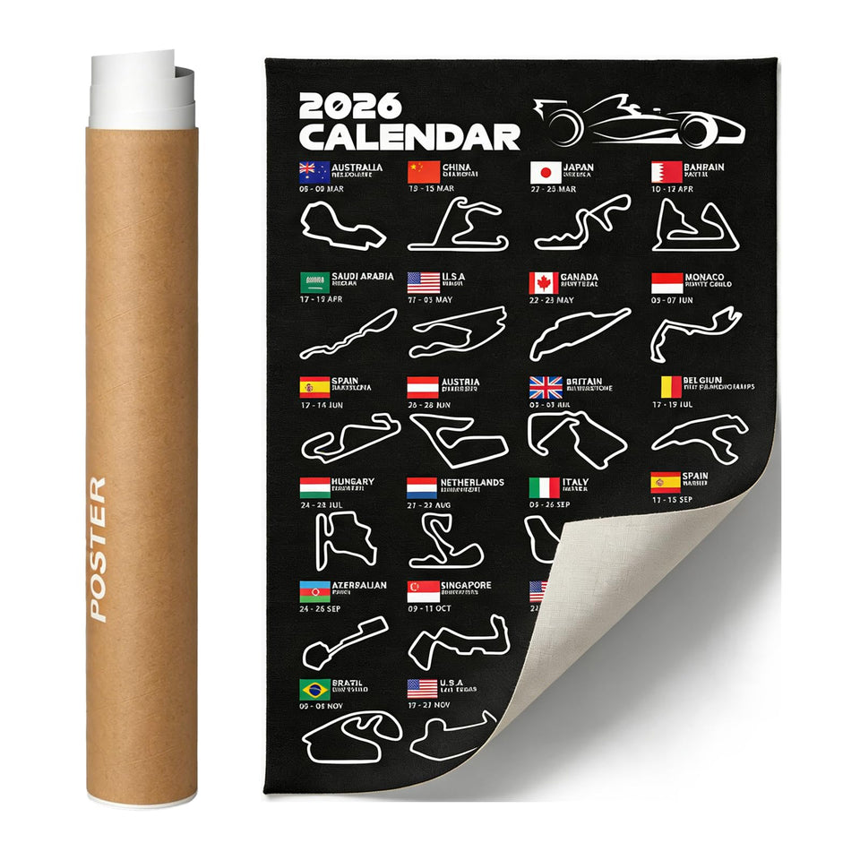 Doforyou F1 poster wall art on canvas, 23.6 by 15.7 inch display for racing fans