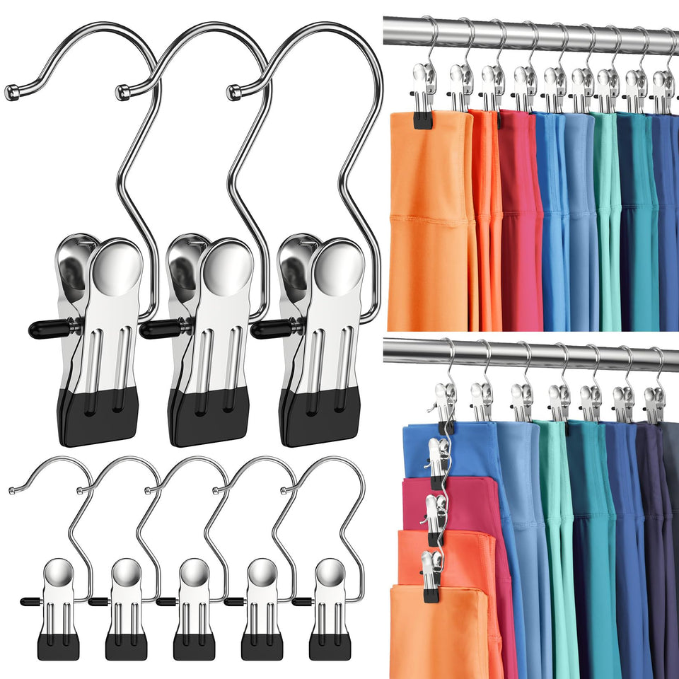 DOIOWN 50-pack pants hangers with clips for secure, space-saving wardrobe organization.