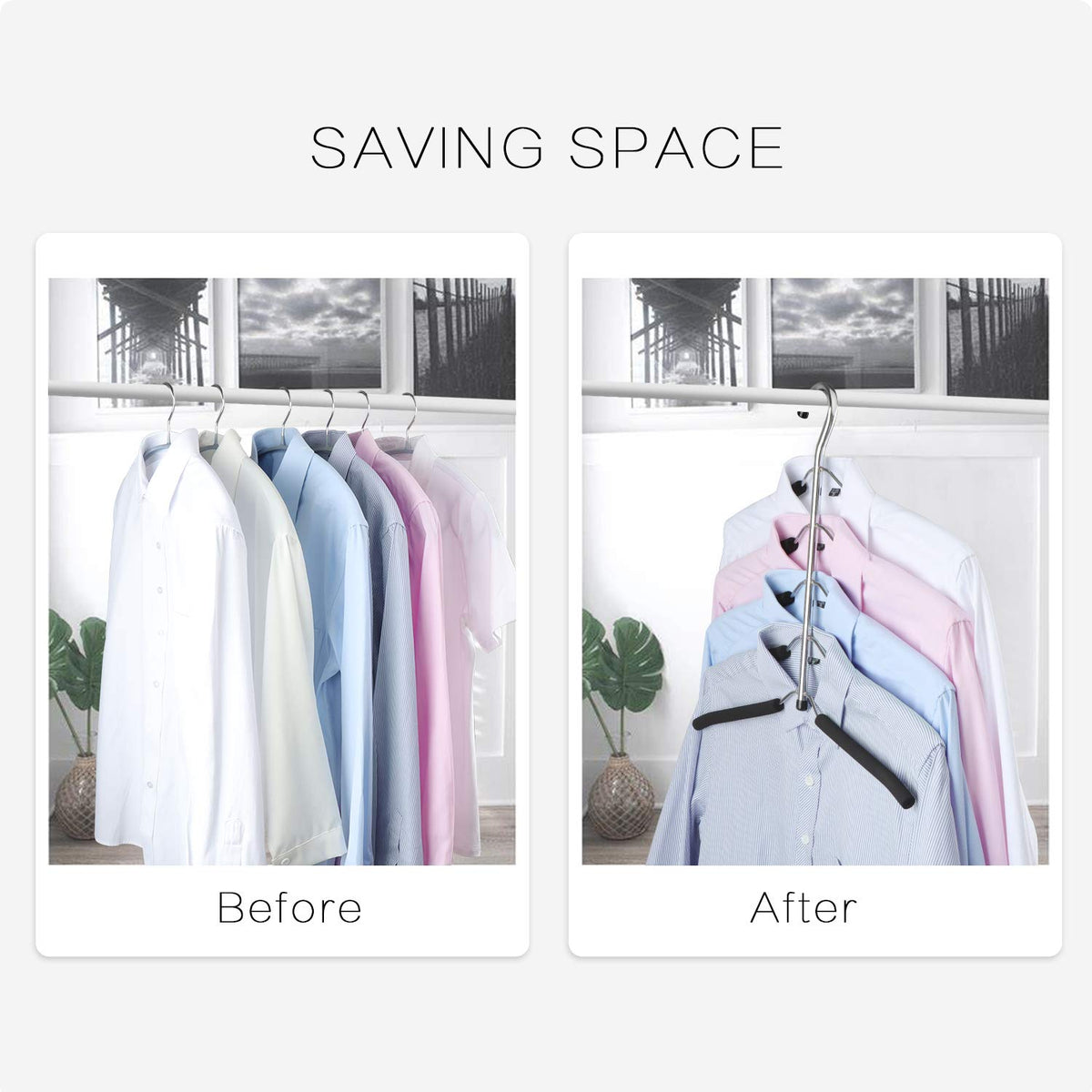 Compact size fits most wardrobes while keeping items organized.