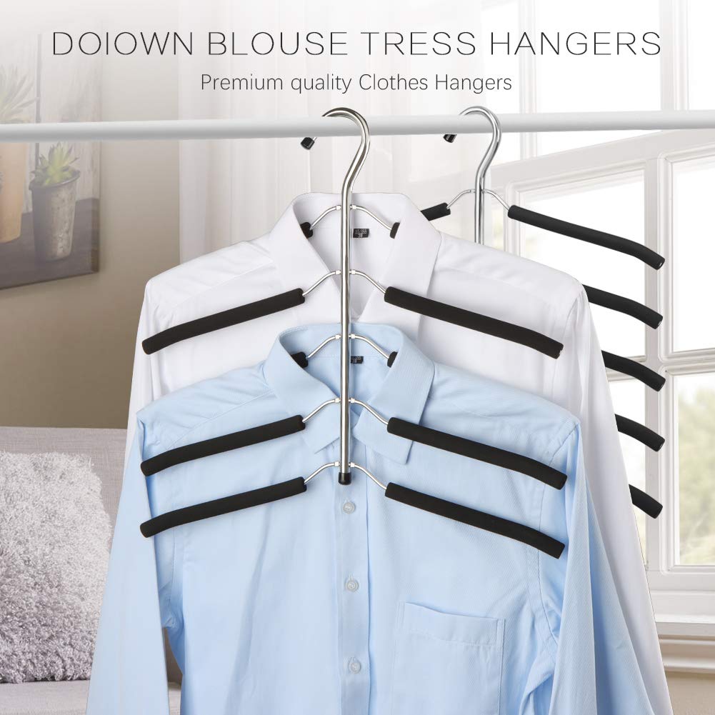 Five-tier design maximizes closet space and organization.