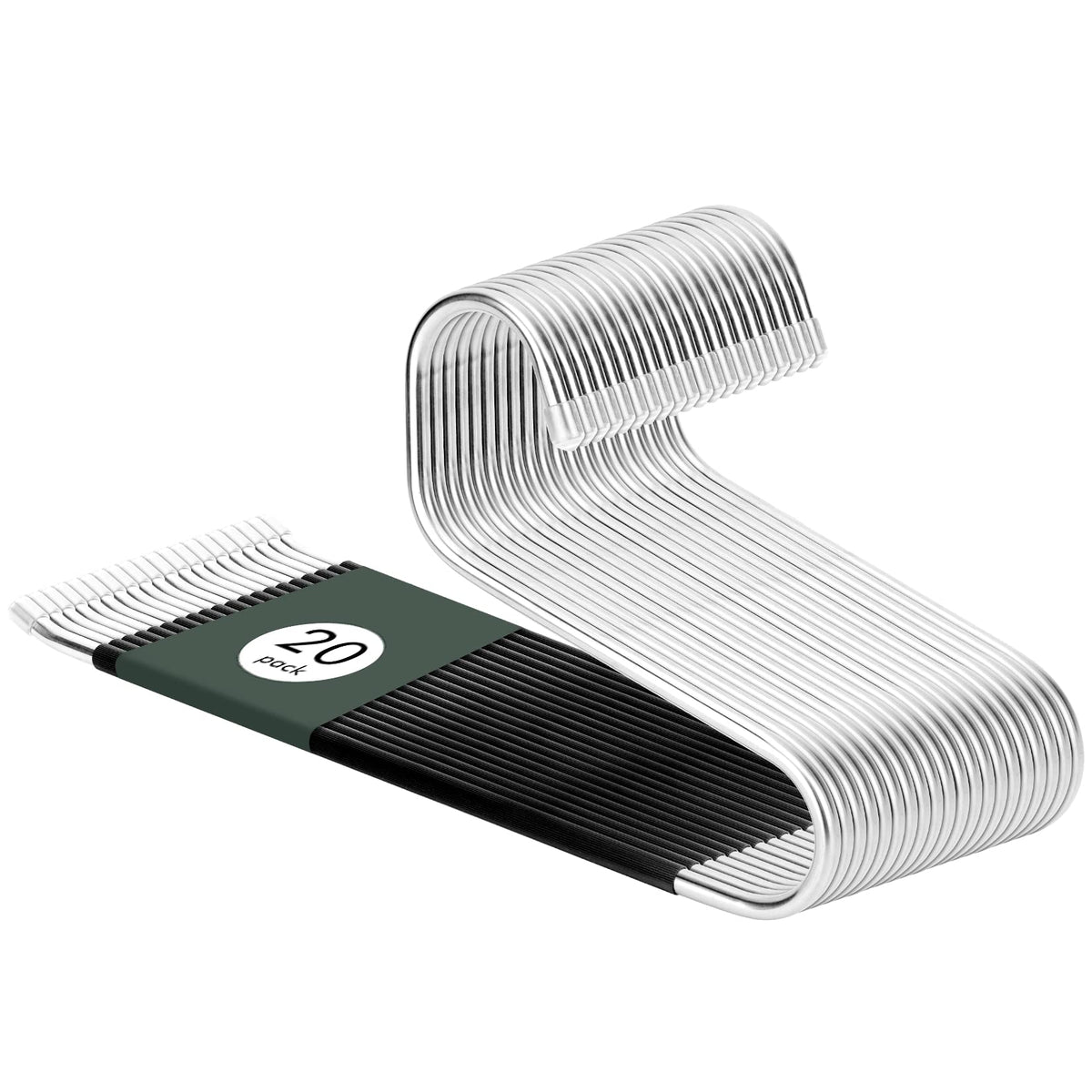 DOIOWN open-ended pants hanger in stainless steel designed to support heavy jeans