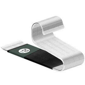 DOIOWN open-ended pants hanger in stainless steel designed to support heavy jeans