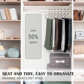 DOIOWN scarf and towel hanger demonstrates versatile closet organization