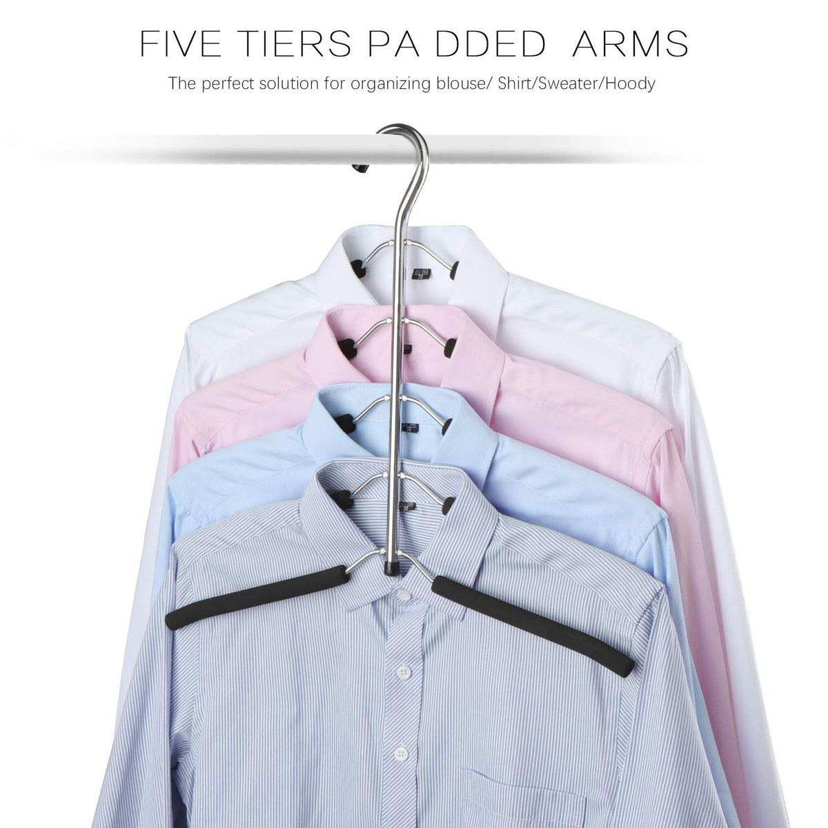 DOIOWN stainless steel hangers resist bending for durability.