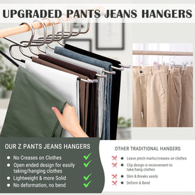 DOIOWN space-saving multifunctional hanger holds pants, scarves, and towels