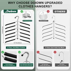 DOIOWN stainless steel tubing detail emphasizes durability and rust resistance for long-term use