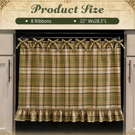 Dojavop Meadow kitchen decor curtain fits standard ovens and dishwashers.