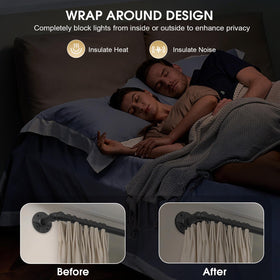 DOJUWIN 1-inch diameter tubes provide sturdy support for heavy drapes.