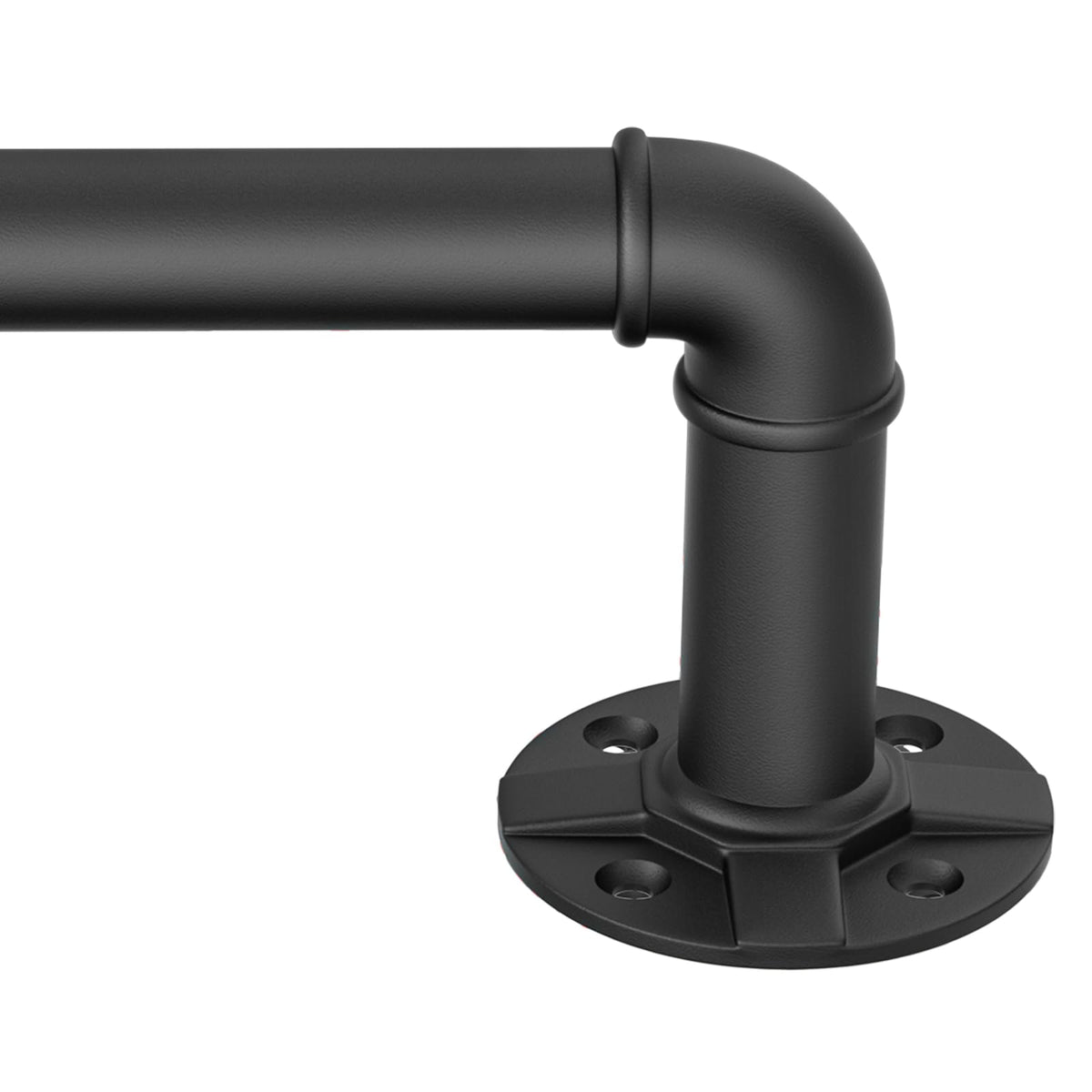 DOJUWIN seamless-joint curtain rod with curved ends for a clean, strong look.