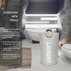 DOKEHOM collapsible basket, folded for compact storage.