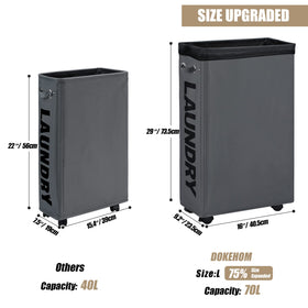 Foldable narrow corner bin by DOKEHOM fits tight spaces in homes.