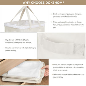 DOKEHOM 16x12x29 inch frame provides roomy 90L capacity.