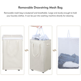 DOKEHOM removable wash bag moves from basket to laundry room quickly.