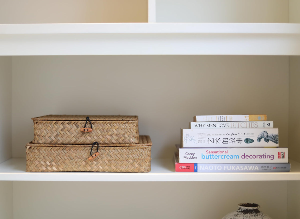 DOKOT seagrass woven basket closeup highlighting texture and craftsmanship.