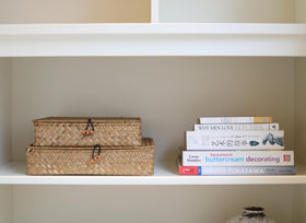 DOKOT seagrass woven basket closeup highlighting texture and craftsmanship.
