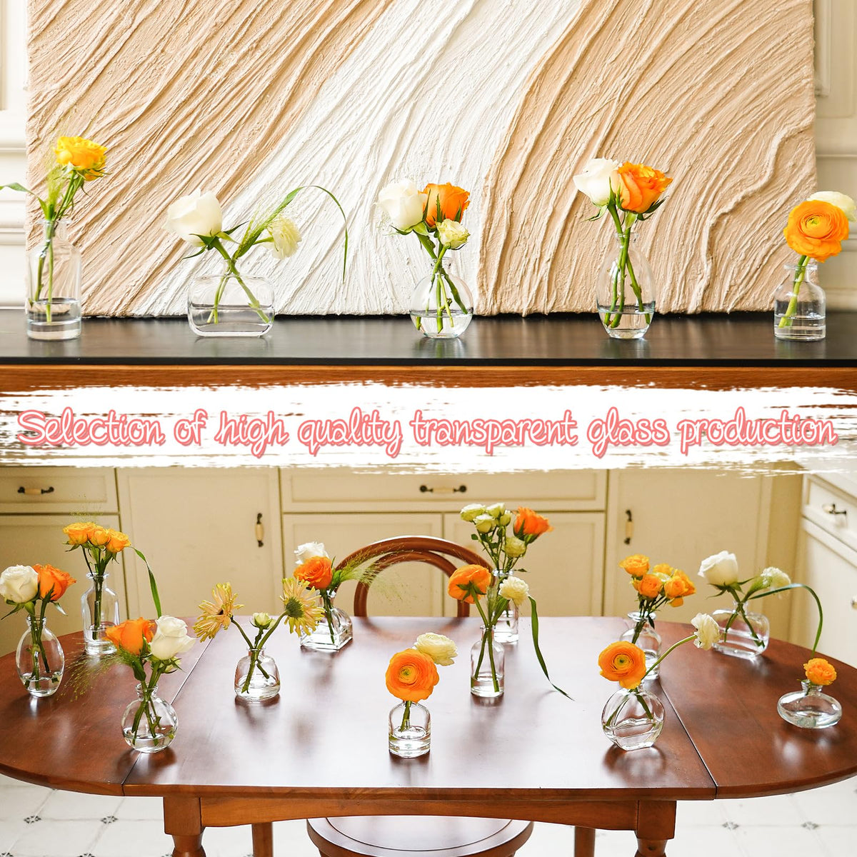 DOLEEYAE Wedding centerpiece bud vase set for elegant tables.