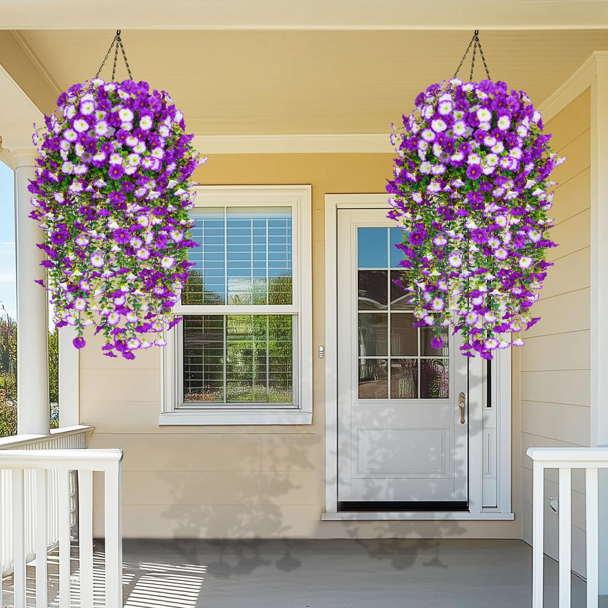 Dolicer fuller hanging flowers with 128 heads across four bundles.