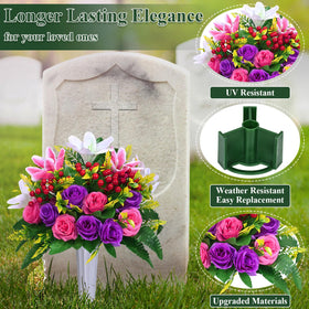 Dolicer cemetery flowers display vibrant color across seasons.