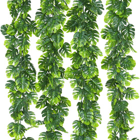 Dolicer monstera leaf vine, 5.6ft, adds indoor tropical greenery.