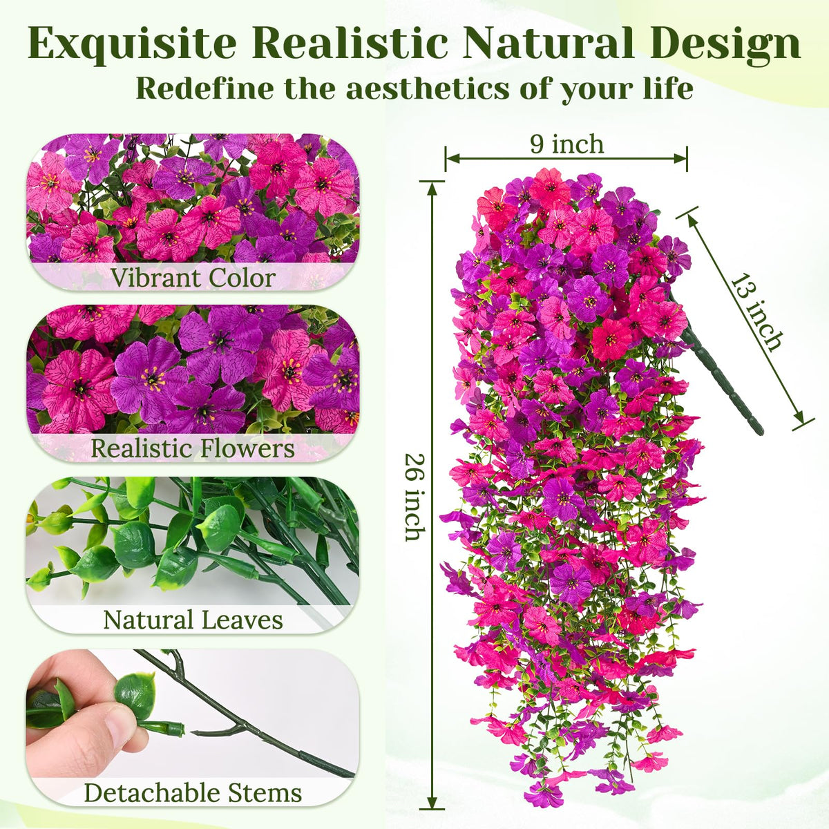 Dolicer realistic petal details ideal for weddings and events.