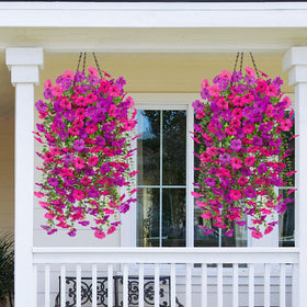 Dolicer silk flowers brighten porches balconies and gardens.