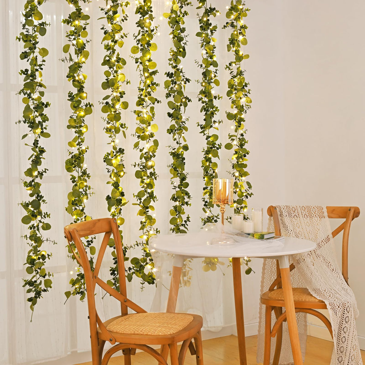 Dolicer silver dollar eucalyptus faux plant for versatile decor