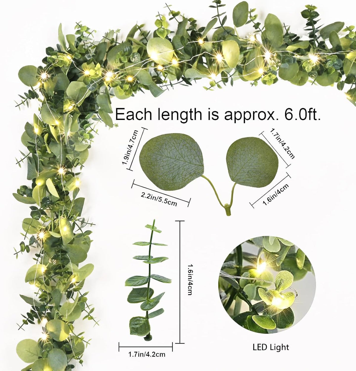 Dolicer wedding arch backdrop garland in lush green
