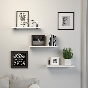 DOLLFIO bedroom setup shelves create tidy stacks for books, cosmetics, and keepsakes.
