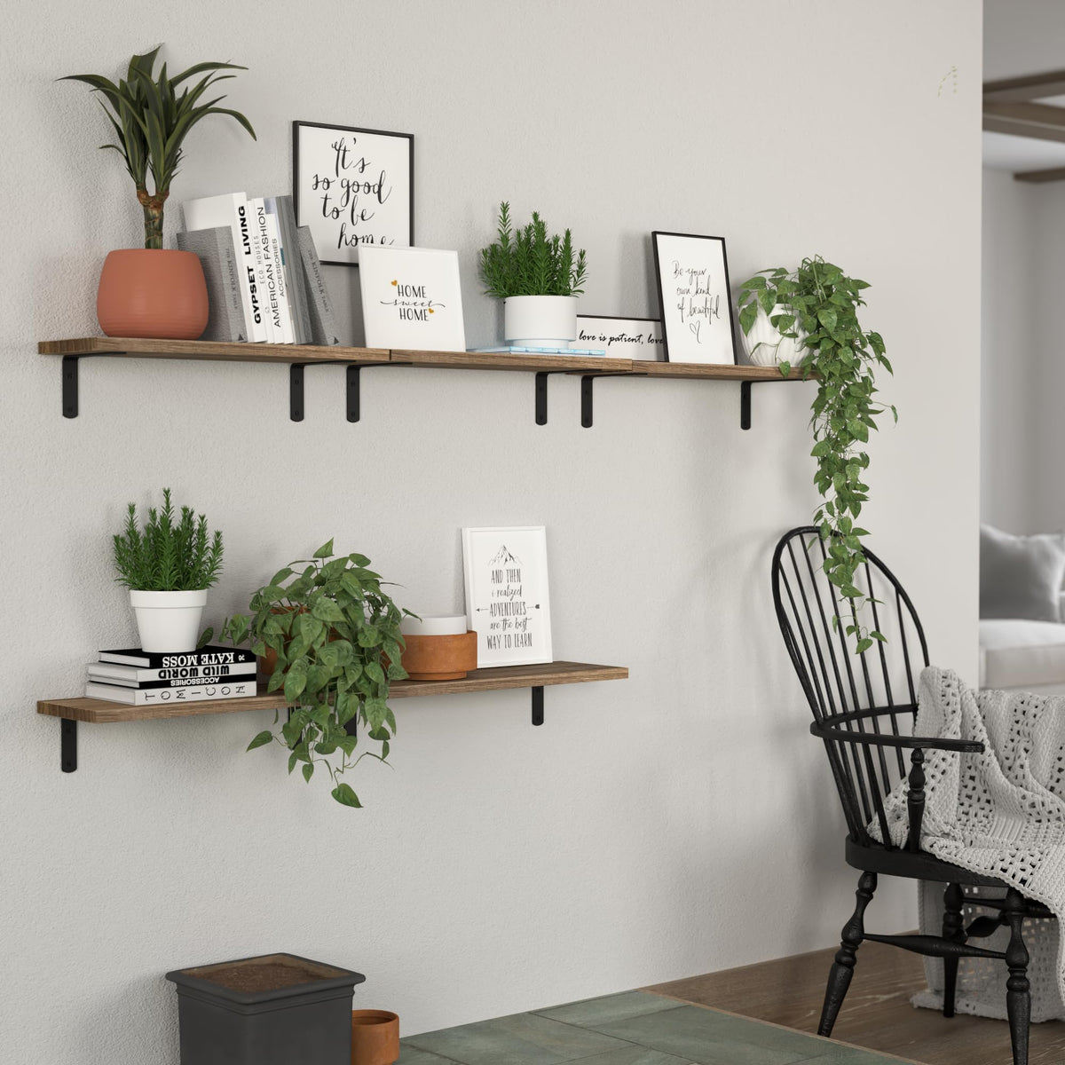 DOLLFIO shelves support up to 40 lb for sturdy displays.