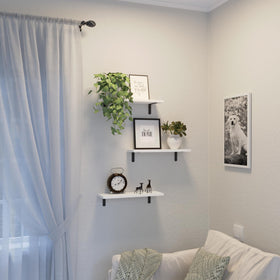 DOLLFIO floating shelves bathroom storage keep essentials neatly organized.
