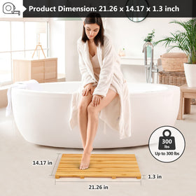 Domax bamboo mat in bathroom or spa setting for a luxurious feel