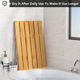 Domax bamboo bath mat adds spa-like luxury to bathroom decor