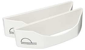 Dome Dock wall-mounted hat rack in white, two-pack, ideal for quick organization