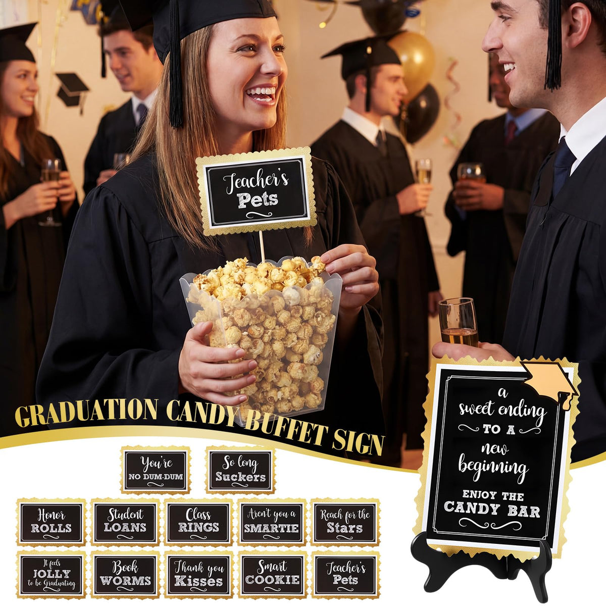 Domensi candy tongs for clean, quick self-serve portions during the celebration