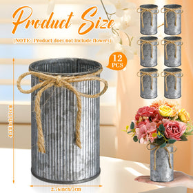 Domensi rustic vase iron finish 12-pack for cohesive farmhouse decor
