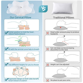 Donama cervical pillow: dual-height design for customizable support