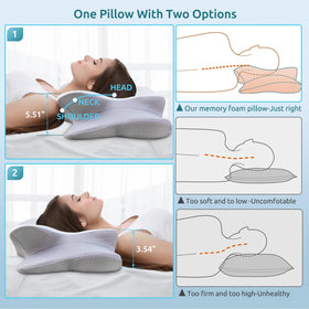 DONAMA memory foam core is CertiPUR-US certified for durable neck and head support.