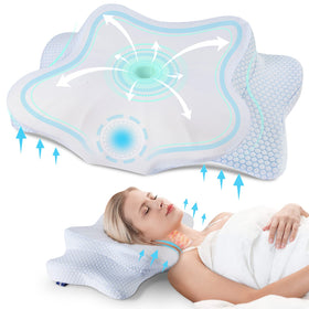 Donama cervical pillow: side view supports neck alignment for restful sleep
