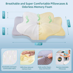 DONAMA memory foam CertiPUR-US for durable neck and head comfort